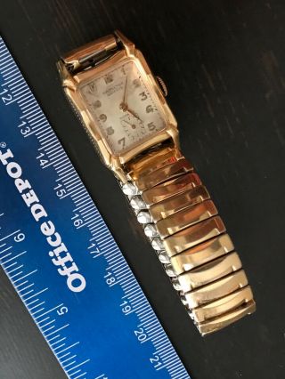 Vtg Mens Hamilton Illinois Wrist Watch Model 9509 10k Gold Filled S&w Swiss - Runs