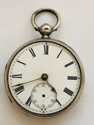 Georgian 1933 London Hallmark Silver James Oliver Pocket Watch - Spares Repair