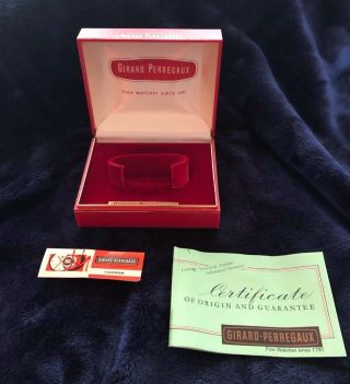 Rare Vintage Girard - Perregaux Red Box Authentic From 1950 - 60 