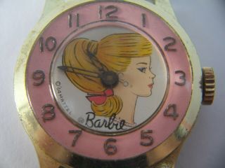 Vtg 1964 Mattel Barbie Wind Up Swiss Made Watch Serviced 100