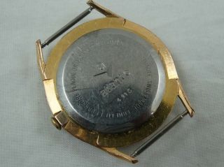 Atlantic 21 Peseux 320 Vintage Gold Plated Swiss Mens Watch Parts Repair 4