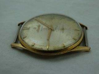 Atlantic 21 Peseux 320 Vintage Gold Plated Swiss Mens Watch Parts Repair 7