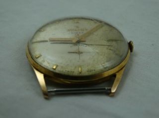 Atlantic 21 Peseux 320 Vintage Gold Plated Swiss Mens Watch Parts Repair 8