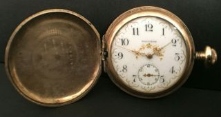1904 Waltham Pocket Watch Gold Guarant 
