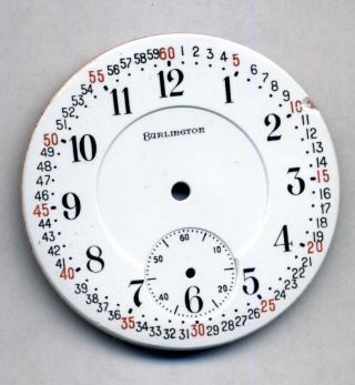 16 Size Illinois Burlington Montgomery Pocket Watch Dial