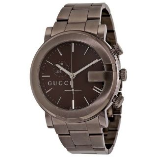 Gucci 101 G - Chrono Mens Brown Stainless Steel Ya101341 42mm Watch