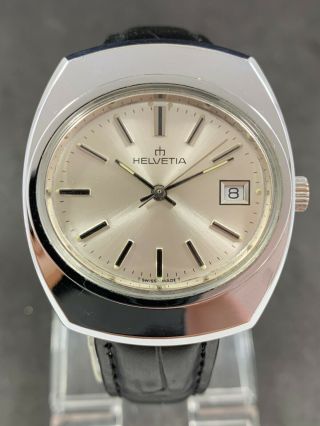 Rare Vintage Helvetia Gents Swiss Watch Eta 2852,  17 Jewels 1969