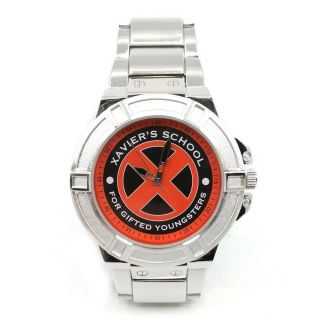 X - Men Xavier School For The Gifted Watch With Metal Band Silver