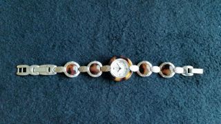 Ladies Brighton Watch Zaria Tortoise Shell/Silver Bracelet Band with Heart Box 3