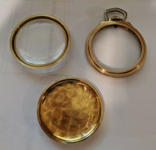 Star Pocket Watch 10k Gold Filled Case Only - Size 16 Rr