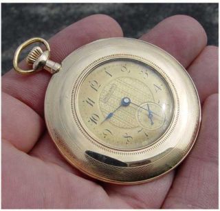 Monami 1920 ' s Swiss 7 Jewel Opera Pocket Watch Runs Illinois Case 2