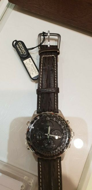 Seiko Vintage Watch 7t34 - 6a00 Sports 150 Chronograph Quartz Rare Nos