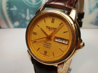 TISSOT 1853 SEASTAR DAY/DATE PLATED AUTOMATIC MEN ' S WATCH 3