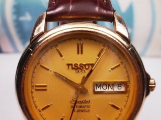 TISSOT 1853 SEASTAR DAY/DATE PLATED AUTOMATIC MEN ' S WATCH 6