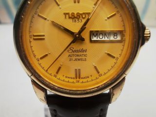 TISSOT 1853 SEASTAR DAY/DATE PLATED AUTOMATIC MEN ' S WATCH 7