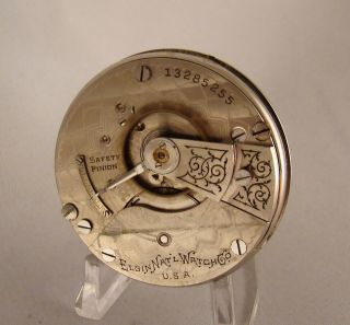 101 Years Old Run Strong Movement Elgin 7 Jewels Open Face Size 18s Pocket Watch