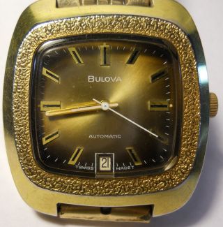Bulova Collectors Rare 1974 Mans Automatic Winding Swiss Made N3 Vintage Watch