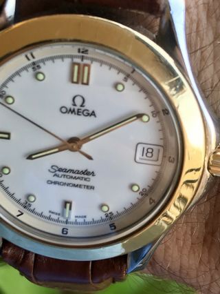 VINTAGE OMEGA Ω SEAMASTER AUTOMATIC CHRONOMETER 18K SOLID GOLD/SS 120M 2301.  20 2