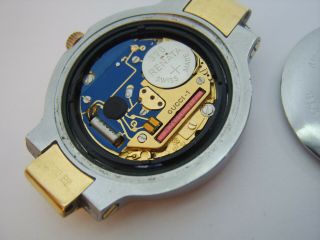 MENS GUCCI 8900M WATCH HEAD SPARES AND REPAIRS CROWN,  BEZEL,  HANDS,  BACK.  etc 6