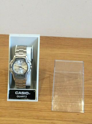 Vintage Casio AW24 Model 2318 Dual Time Auto Calendar Watch Boxed Ship Worldwide 3