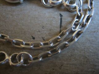 Vintage Unique S/Silver Pocket Watch Chain 10.  3/4 in.  Long 2