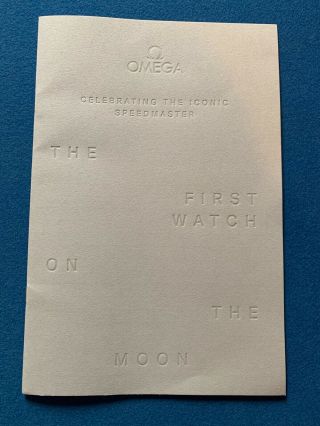 Omega Speedmaster First Watch On The Moon 50th Anniversary Booklet