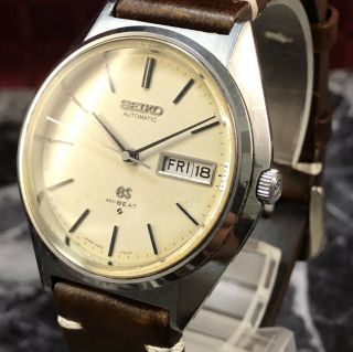 Vintage 1973 Grand Seiko 56gs Hi - Beat 5646 - 7010 Automatic Gold Medallion Watch