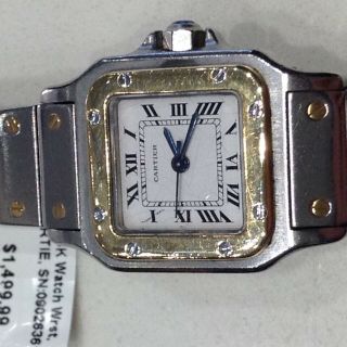 Cartier Automatic 18k Yellow Gold / Stainless Steel Santos Womens Watch 24mm