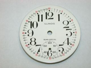 Illinois 18 Size Montgomery Pocket Watch Dial.  10g