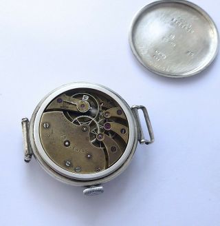 LONGINES RARE SILVER VINTAGE 1918 MILITARY TRENCH WATCH,  SCREW BACK AND TOP 9