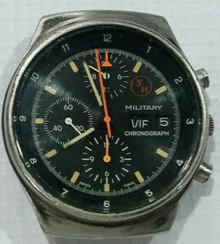 Orfina Porsche Design Ltd 03h Military Chronograph 5100 Movement Vintage Watch
