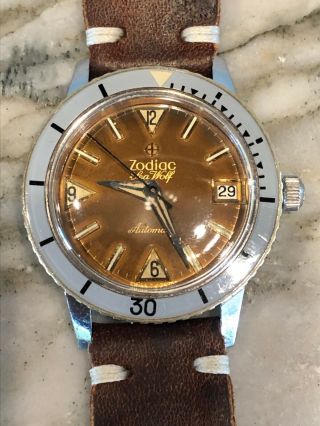 Vintage Zodiac Sea Wolf / Seawolf - Tropical Dial Watch -