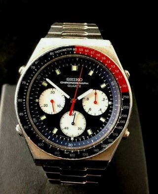 Rare Seiko Speedmaster 7a28 - 7100 Quartz Chronograph Watch