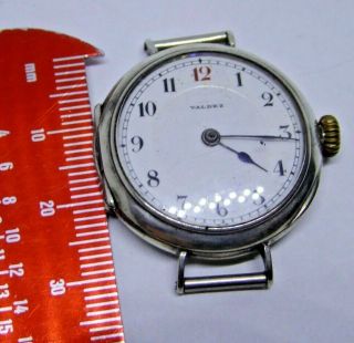 Gent ' s WW2 Period Rebberg Watch Co ROLEX Sterling Silver Trench Watch - Valdez 2