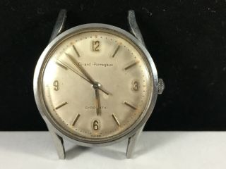 Rare Vintage Girard Perregaux Gyromatic 17 Jewel Stainless Steel Swiss Watch