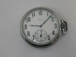 Vintage Elgin Pocket Watch 44mm 12 Size 1925