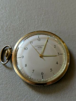 Vintage Junghans Astra 17 Jewels Art Deco Pocket Watch