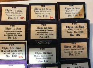 25 - Vintage Elgin Pocket Watch Mainsprings,  Sizes:10,  12,  16,  18 & 4/0 - NEW/OLD 4