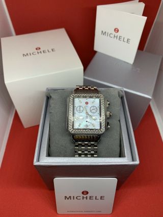 Authentic Michele Deco Day Diamond Signature Ladies Watch
