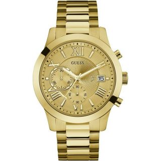 Guess Gold Tone Stainless Steel Chronograph Quartz Watch W0668g4