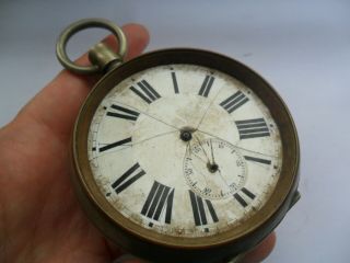 Vintage Antique Goliath Pocket Watch To Restore Spare Repair