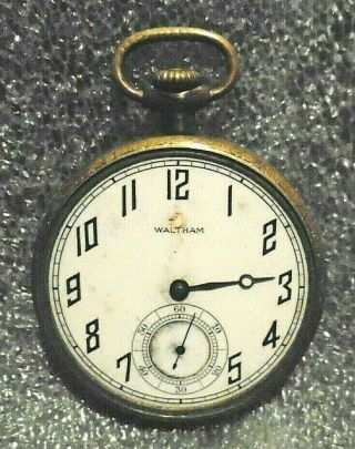 Antique Aww Waltham Yellow Gold Filled Pocket Watch For Fix Up