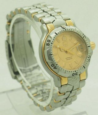 Ladies TAG HEUER 6000 Professional WH1353 Steel & 18K Gold Date Swiss 29mm Watch 3