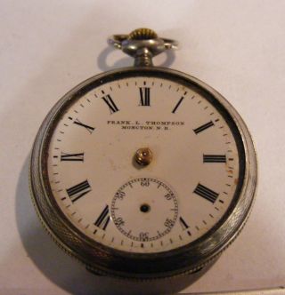 Antique Sterling Silver Pocket Watch Hallmarked For Restore Or Parts $24.  99