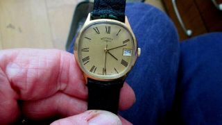 Vintage Rotary Gold Plated Mens Slim Automatic Watch 488 Gwo