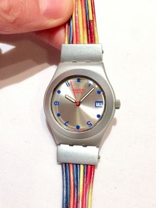Vintage Swatch Irony Aluminium Rainbow Strap (pride) Ladies / Mens Watch
