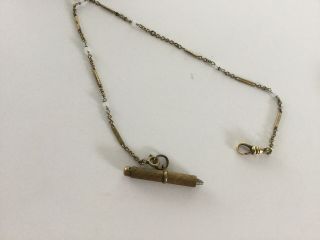 Antique Mechanical Pencil Pocket Watch Fob Chain Charm