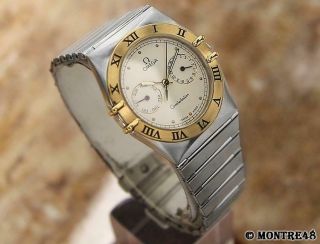 Omega Constellation Calendar Men 18k Solid Gold SS Swiss Made Watch c.  2000 S34 3