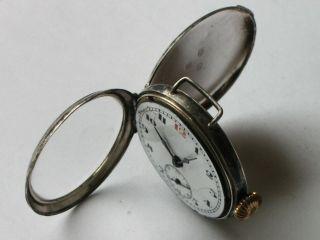 Antique WW1 Large SilverTrench Wrist Watch.  1915. 8
