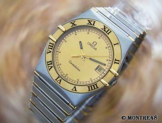 Omega Constellation Mens 18k Solid Gold SS Swiss Made 1990s Watch JE205 2